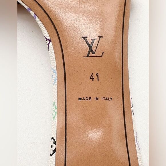 Louis Vuitton Y2K Murakami Multicolor LV Monogram Mule Slide Sandals EU 41 US 11 - Picture 9 of 14